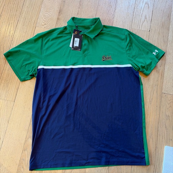 Under Armour Other - NEW Notre Dame Fighting Irish Under Armour HeatGear Polo Golf Shirt XL